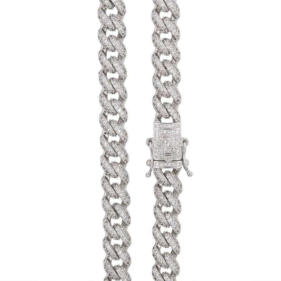 14" 8.5mm Diamond Cuban Chain