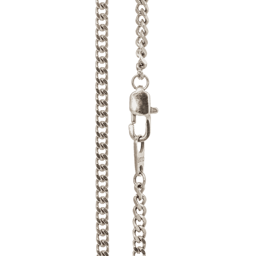 14" Micro Cuban in White Gold