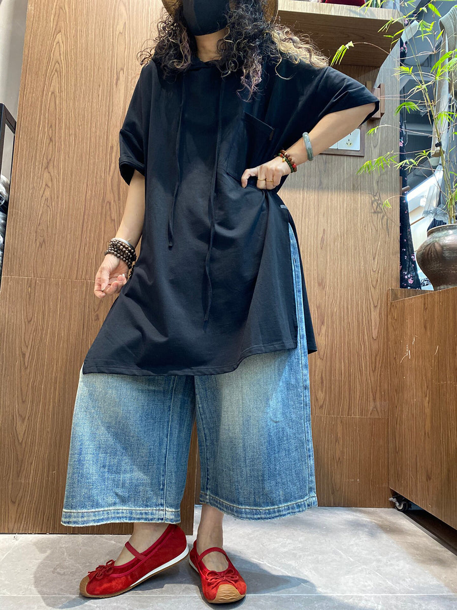 女士夏季休閒純色棉質圓領襯衫