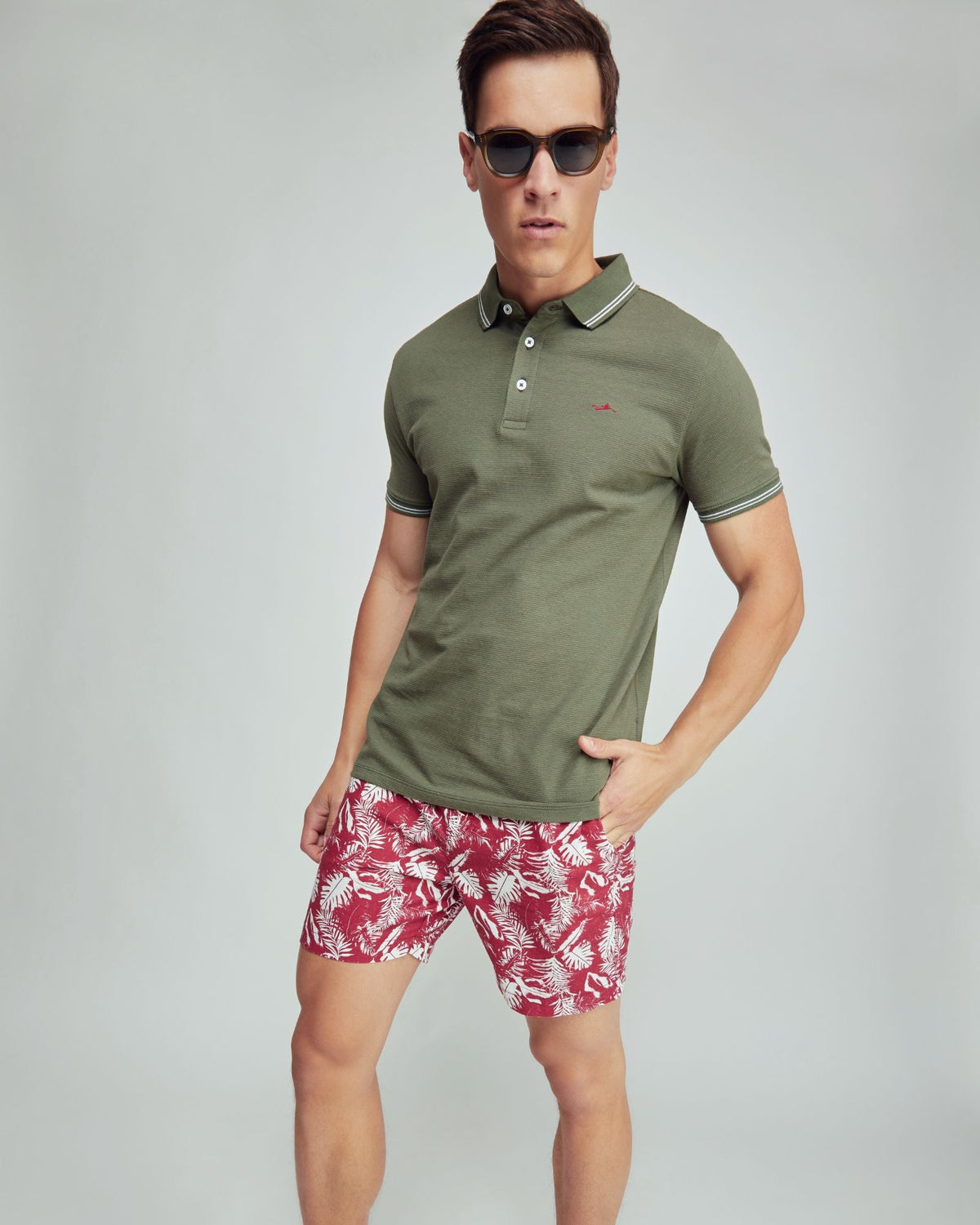 Toby Palm Tree Linen Cotton Shorts