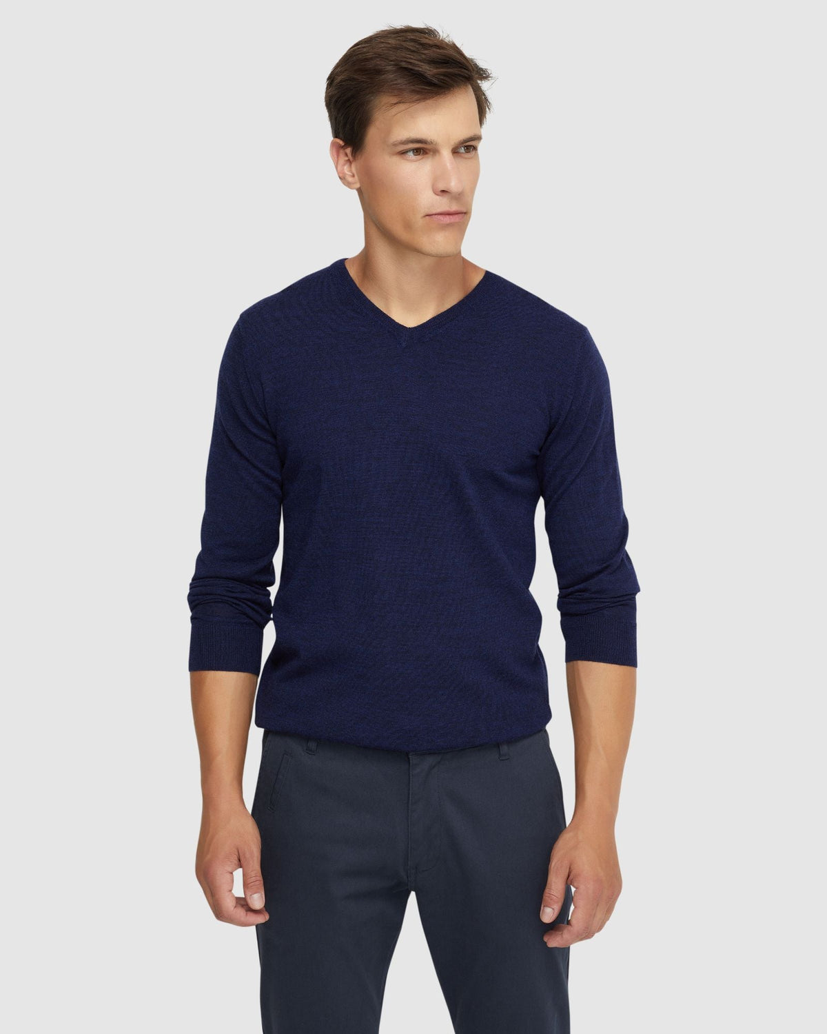 V-Neck Pure Merino Wool Knit