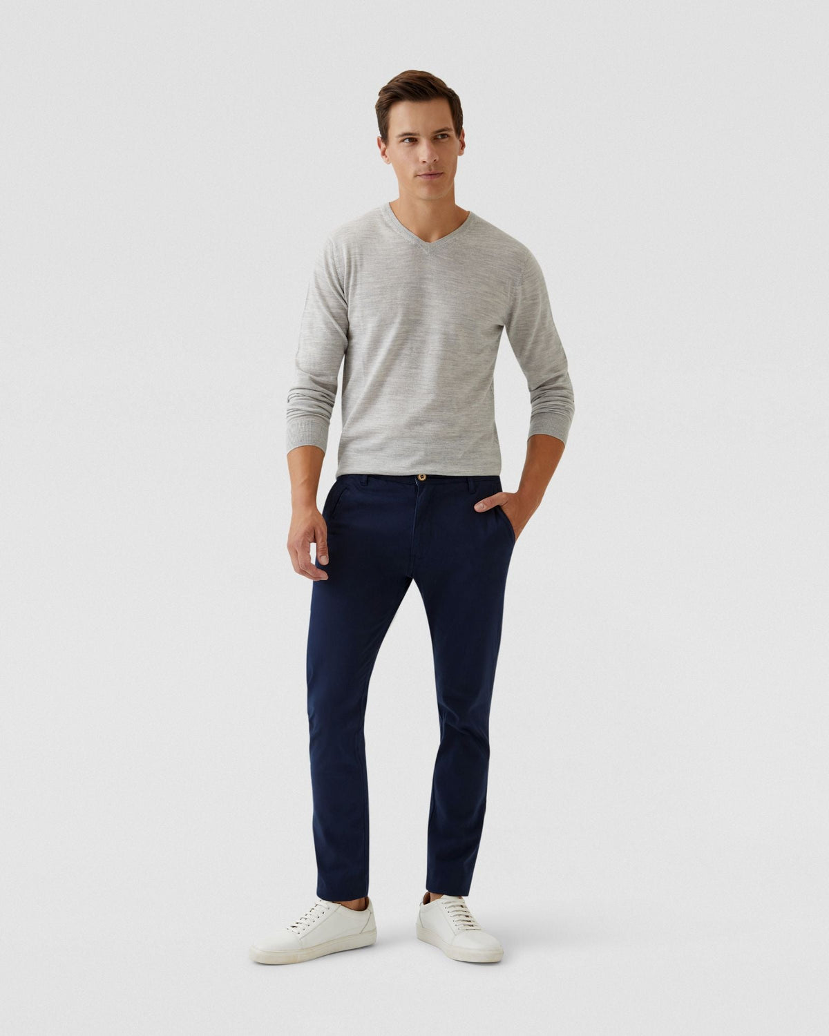 V-Neck Pure Merino Wool Knit