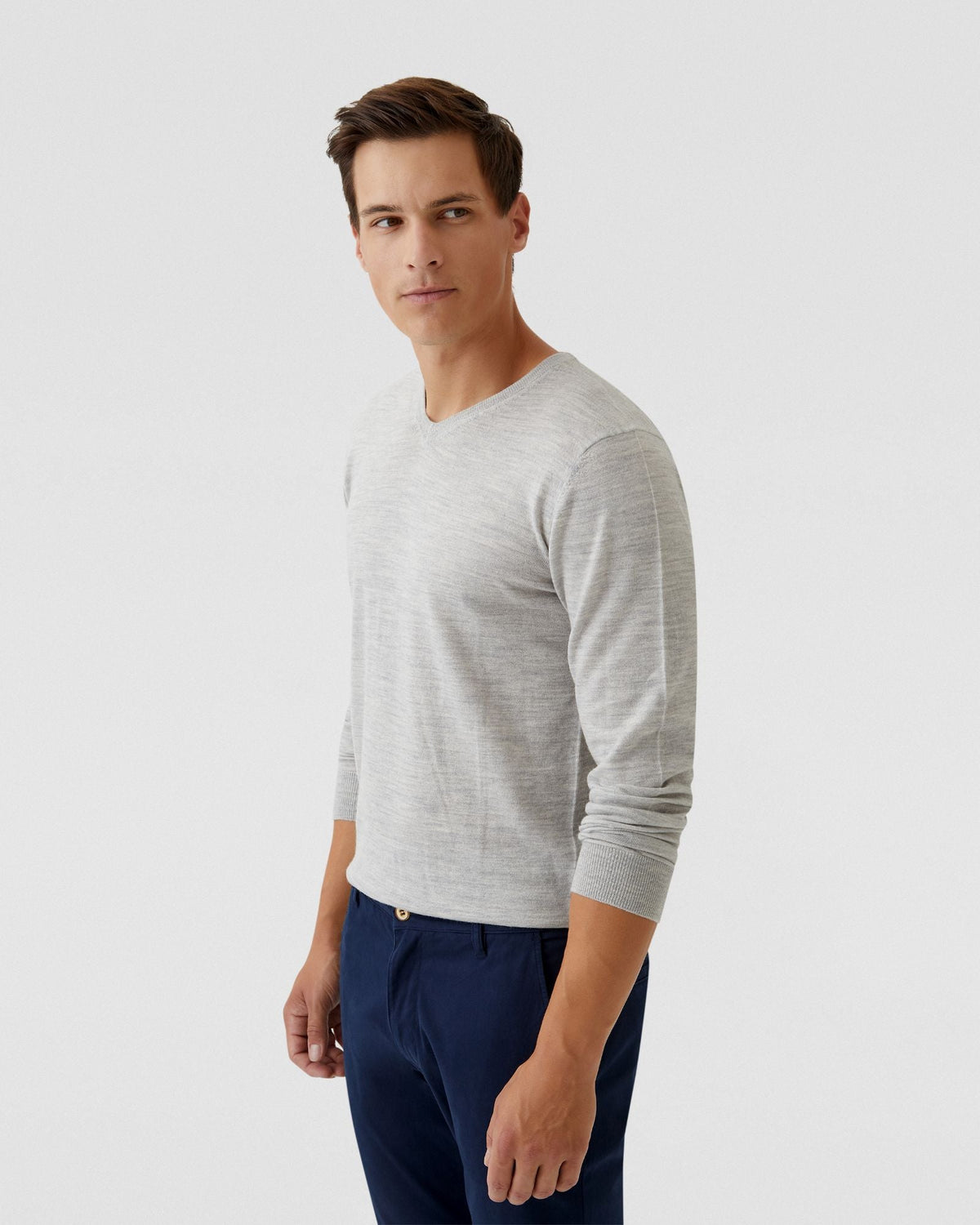V-Neck Pure Merino Wool Knit