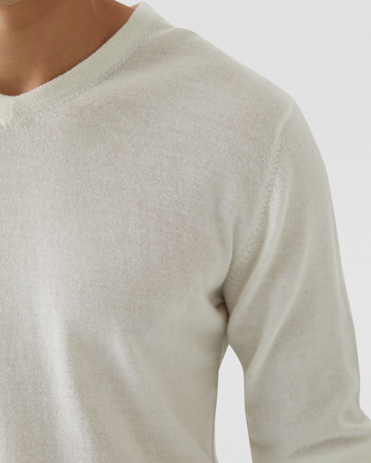 V-Neck Pure Merino Wool Knit