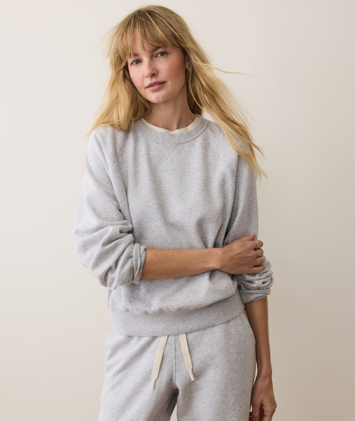 Women's Cloud 9 Fleece Sweatshirt in Light Heather Grey