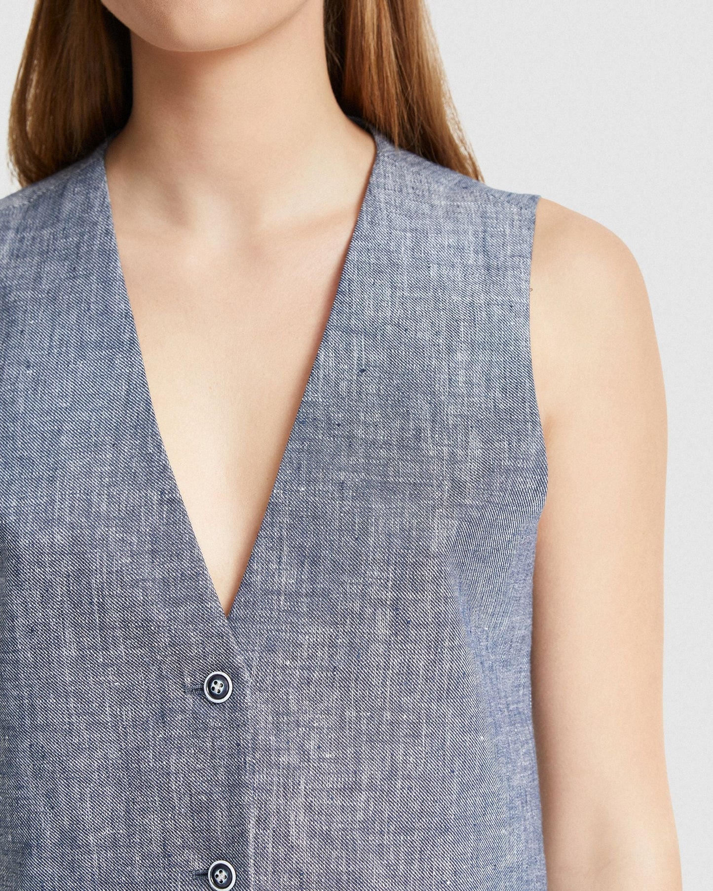 Vienna Linen Twill Waistcoat