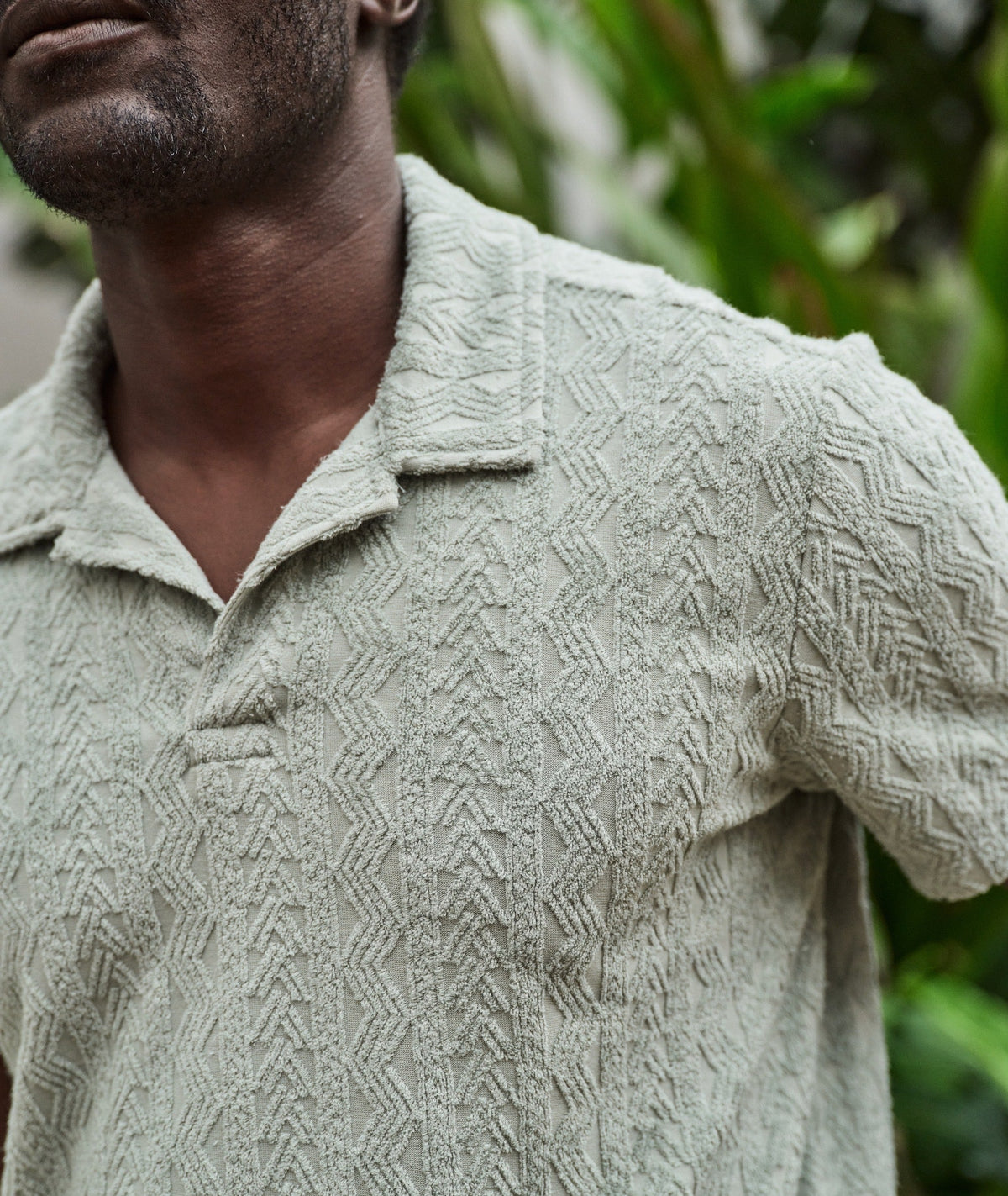 Textured Terry Polo