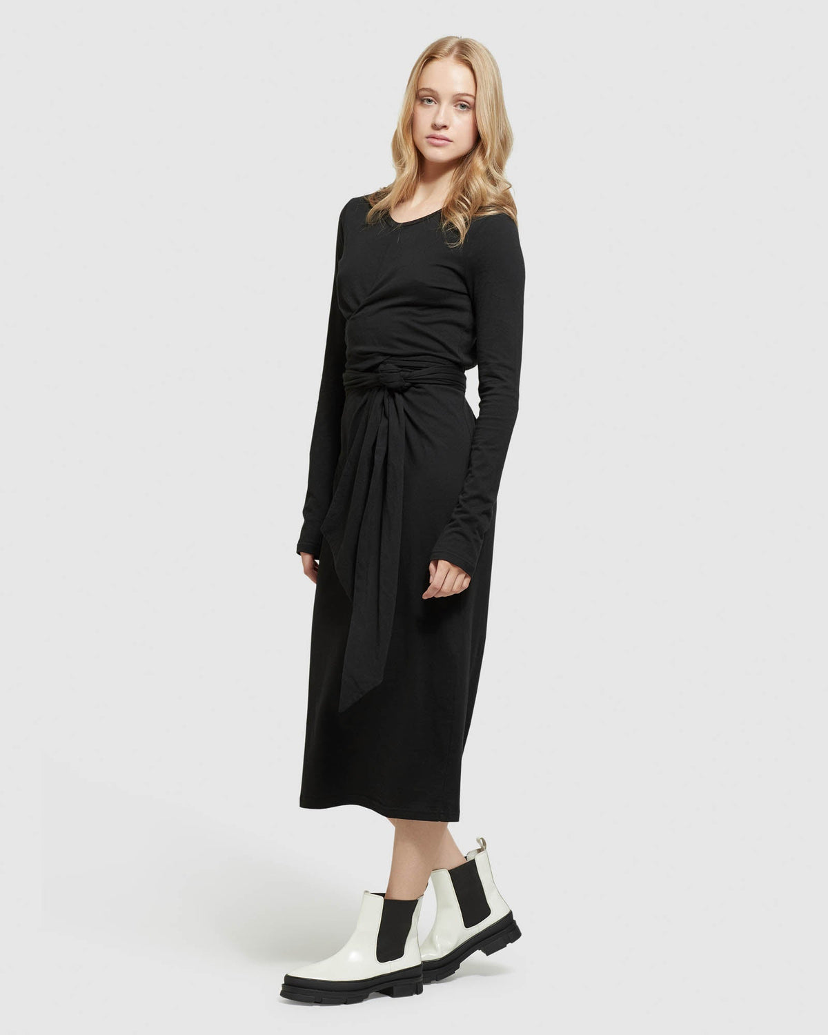 Tess Front Tie Jersey Dress