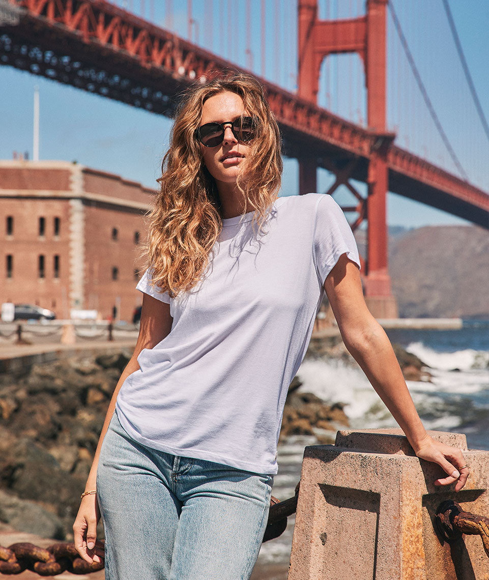 Women's Signature Crew in White
