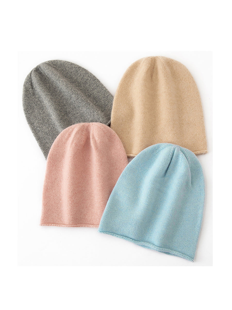 Winter Warm Casual Style Solid Kintted Hat