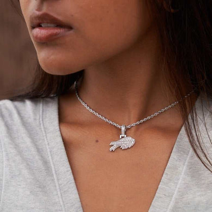 Buffalo Bills Official NFL Micro Logo Pendant - White Gold