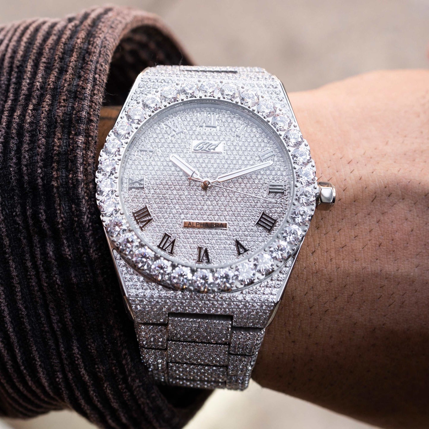42MM Fully Iced Moissanite Alpha Era® 316