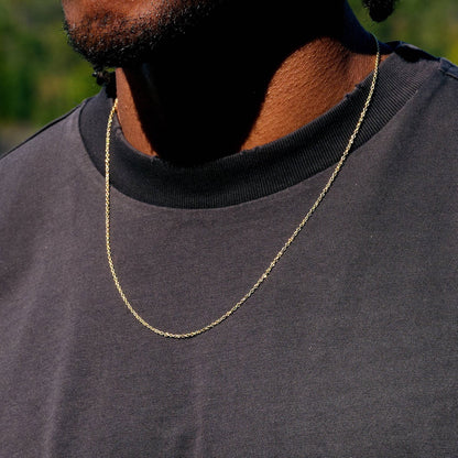 Cable Chain in Yellow Gold - 1.5mm