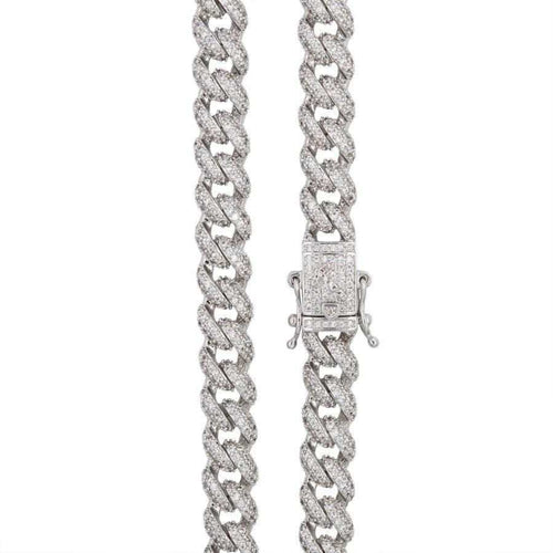 14" 8.5mm Diamond Cuban Chain