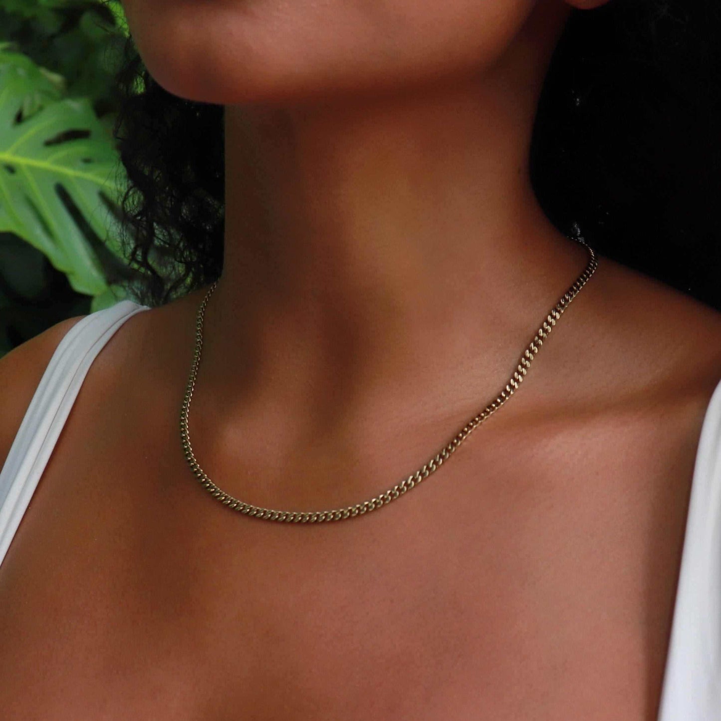18k Vermeil Micro Cuban in Yellow Gold