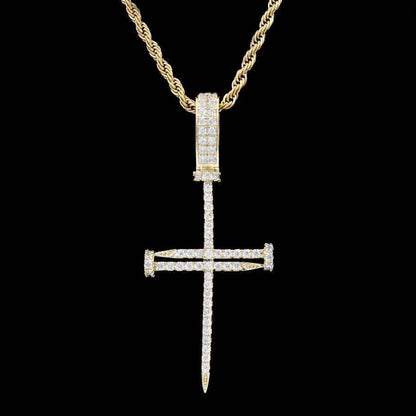 18k Vermeil Nail Cross