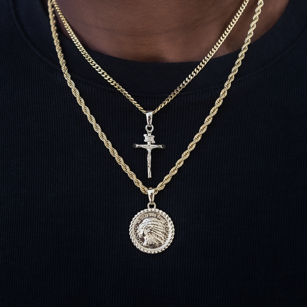 Choose 2 Chains + 2 Pendants - Yellow Gold
