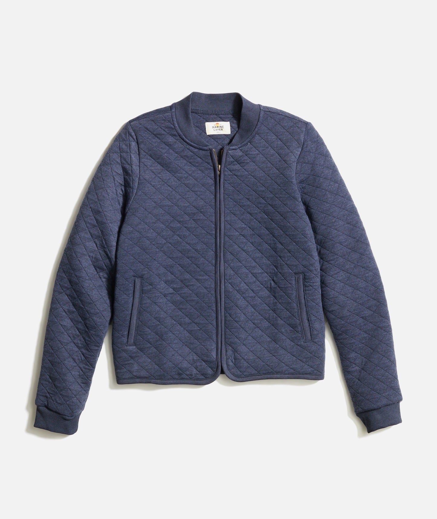 Women's Corbet Quilted Bomber in Navy