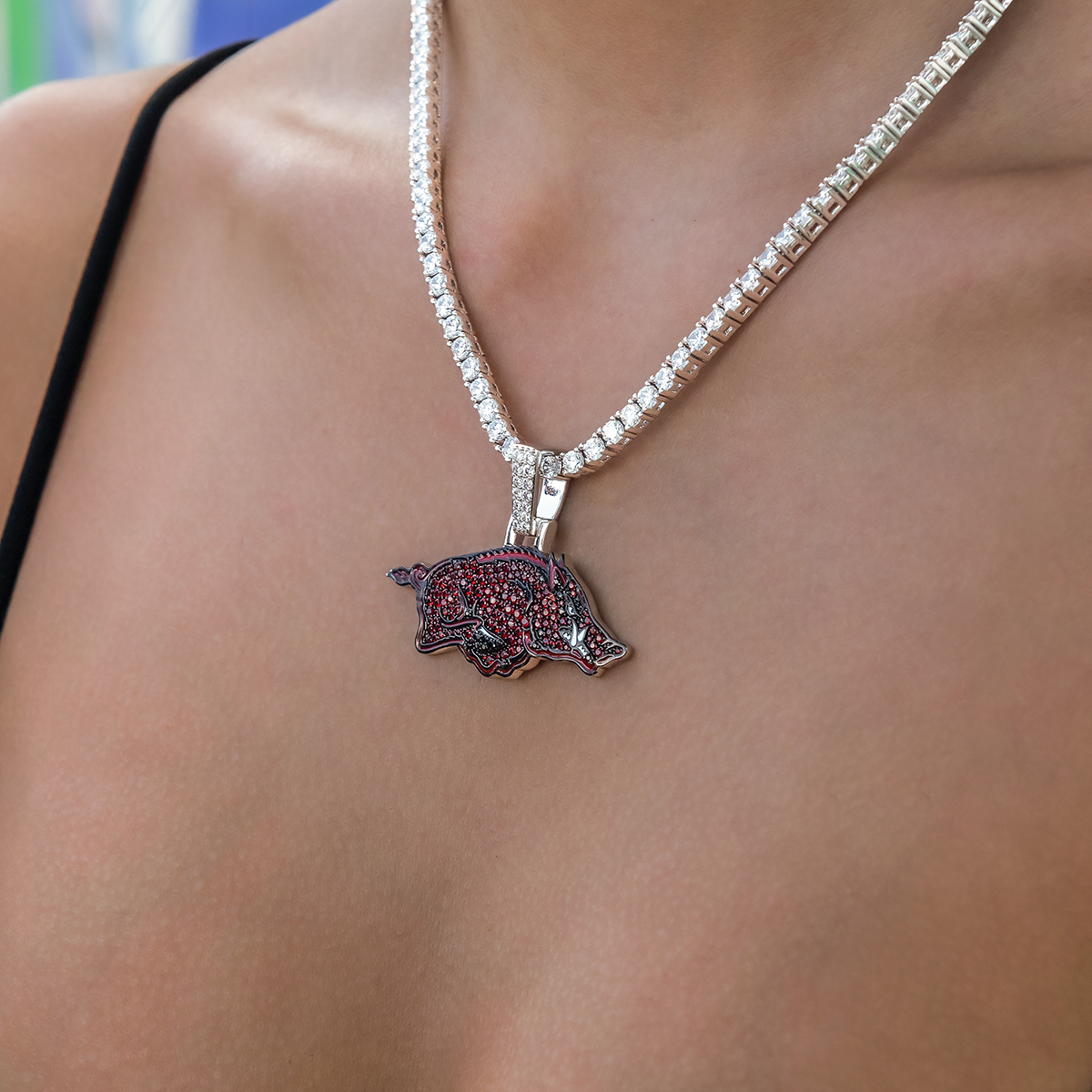 Arkansas Razorbacks Official NCAA Logo Pendant