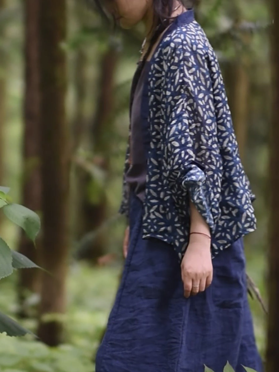 女士夏季復古花朵 V 領吊帶 Raime 襯衫