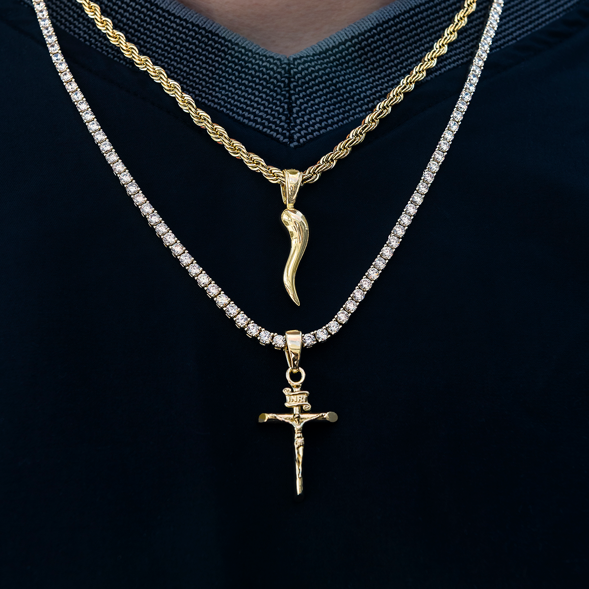 Choose 2 Chains + 2 Pendants - Yellow Gold