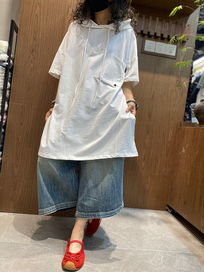 女士夏季休閒純色棉質圓領襯衫