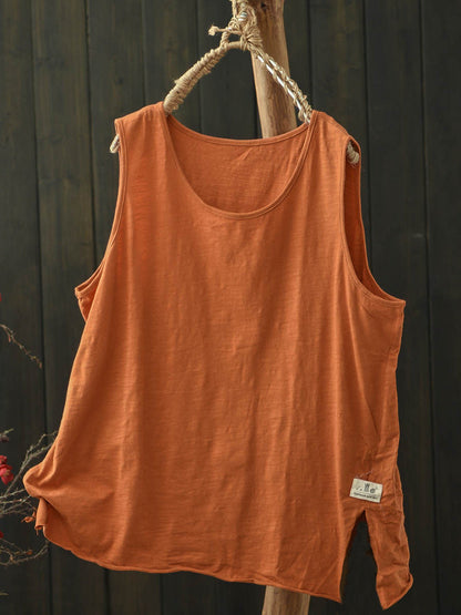 簡約純棉寬鬆女款背心