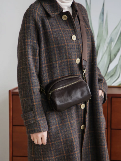 復古皮革迷你背包