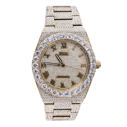 42MM Fully Iced Moissanite Alpha Era® in Gold