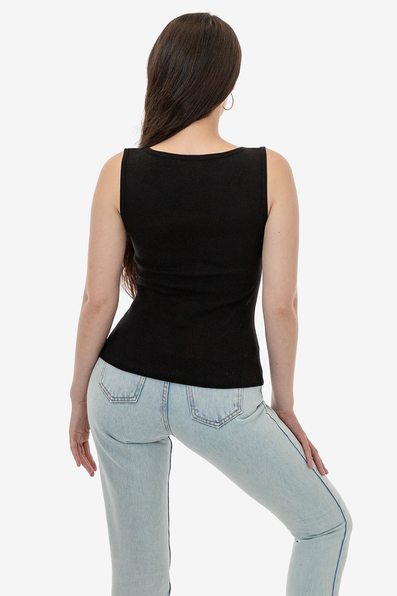 43045 - Baby Rib Sleeveless Boatneck Top