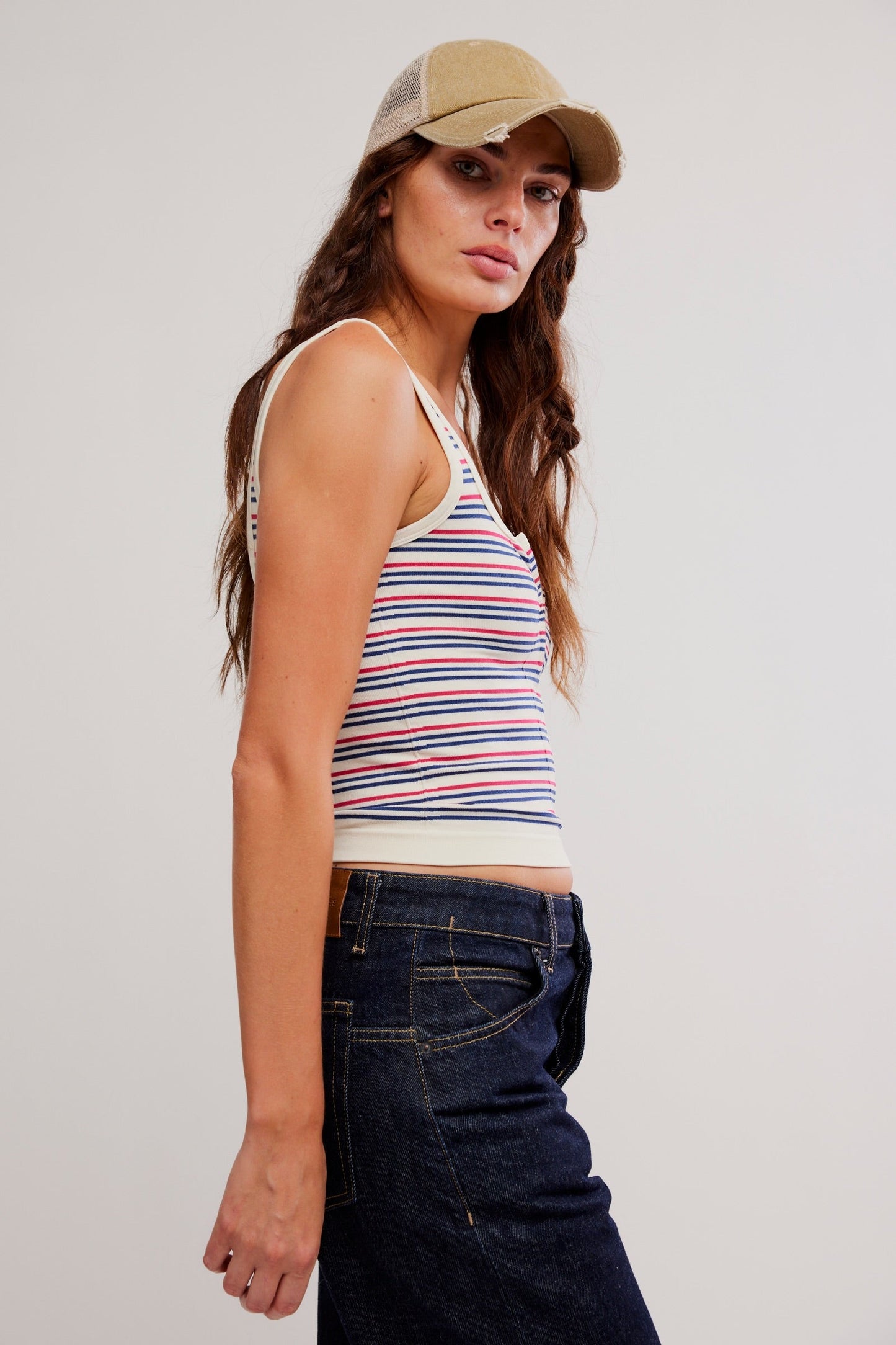 striped simply soft cami