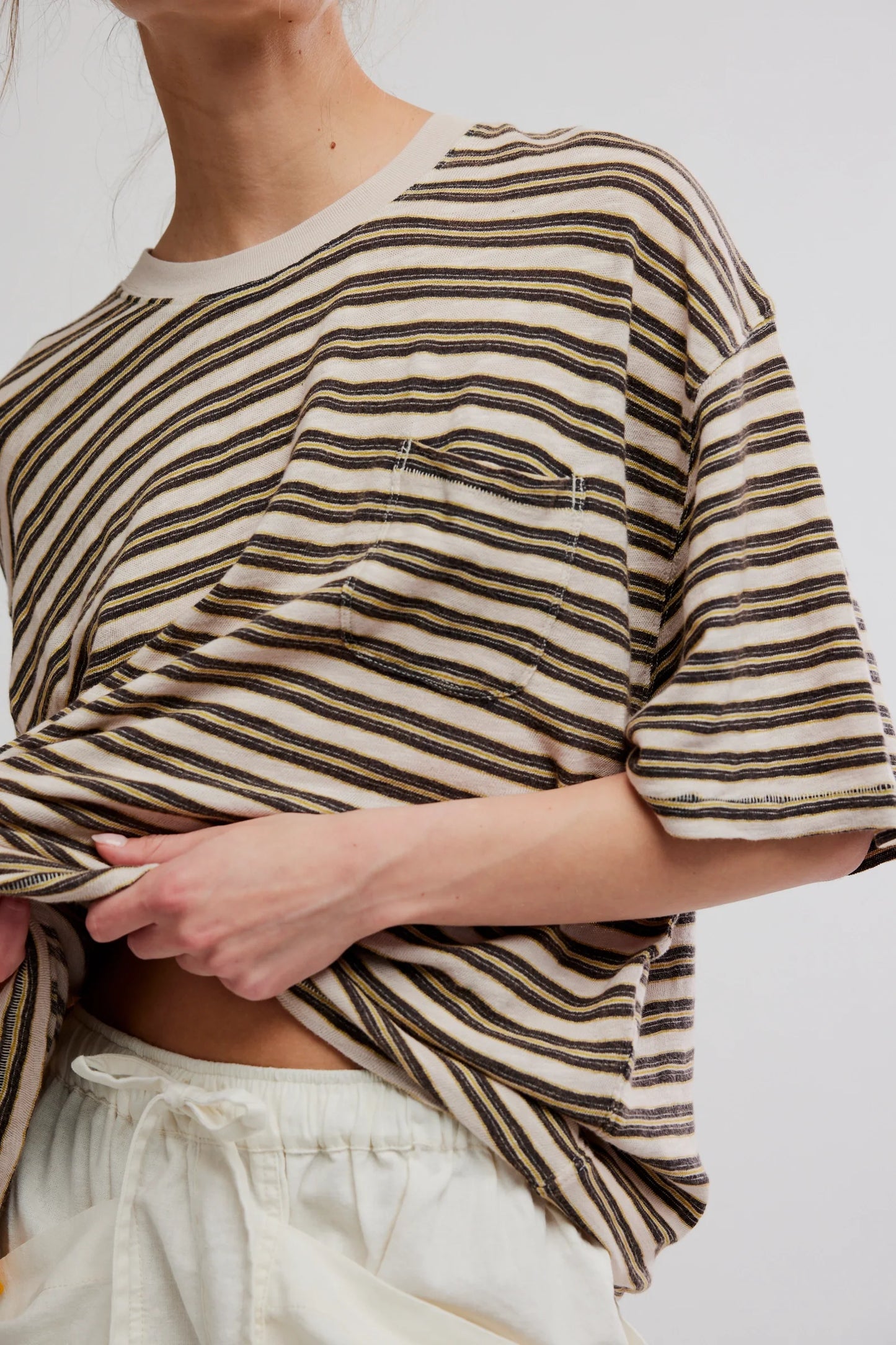 all love stripe pocket tee
