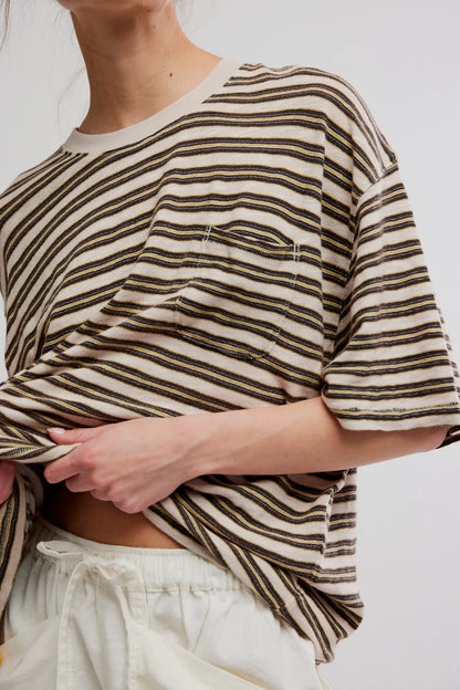 all love stripe pocket tee