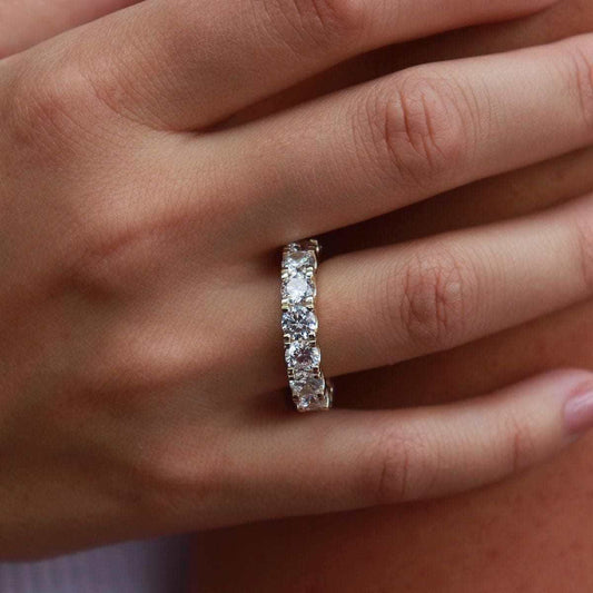 5mm Eternity Band Ring in Yellow Gold Vermeil