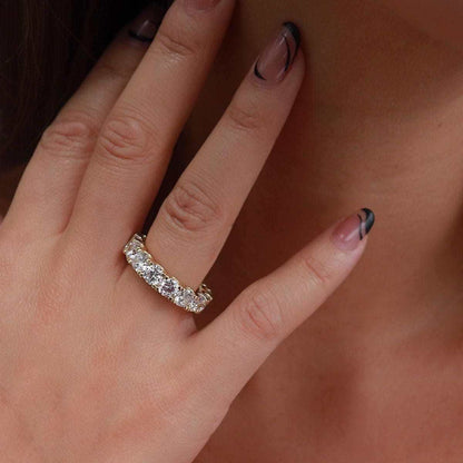 5mm Eternity Band Ring in Yellow Gold Vermeil