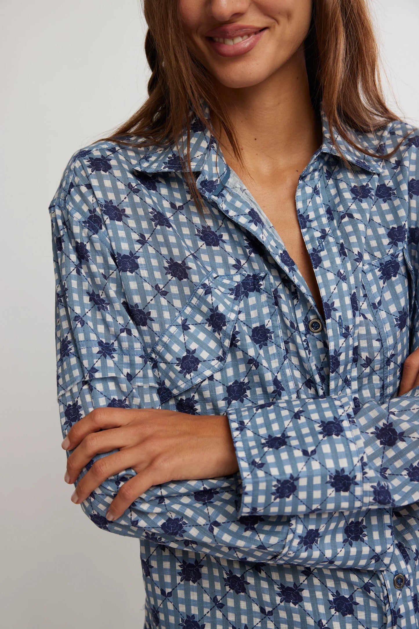 hidden flower camo top