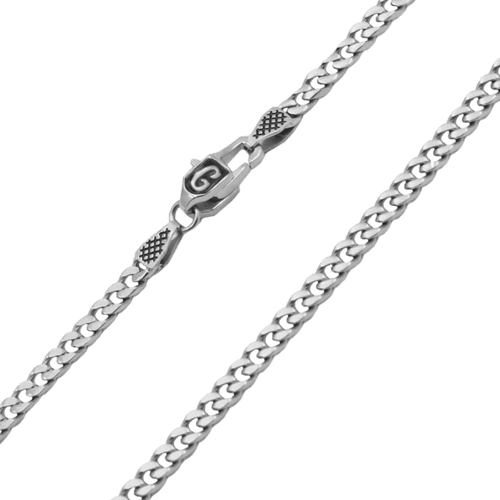 3mm Micro Cuban in White Gold