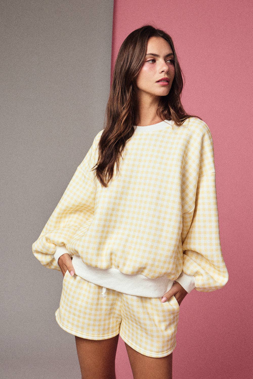 gingham crew set