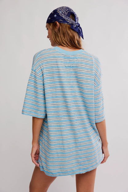 all love stripe pocket tee