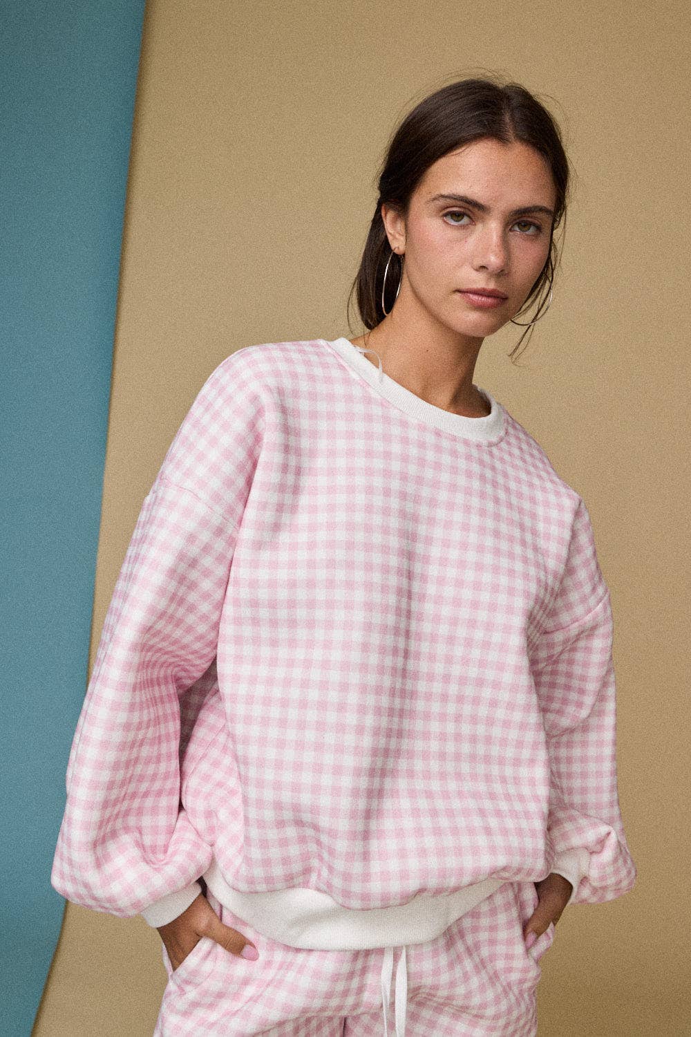 gingham crew set