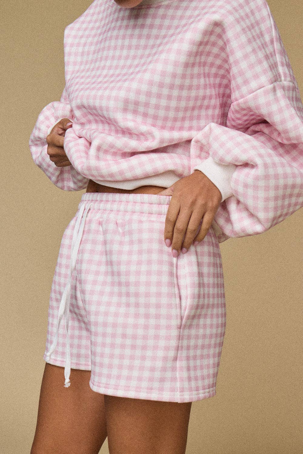gingham crew set
