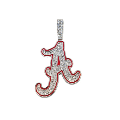Alabama Crimson Tide Logo in White Gold