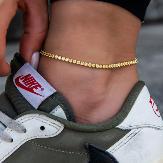 Canary Diamond Micro Tennis Anklet