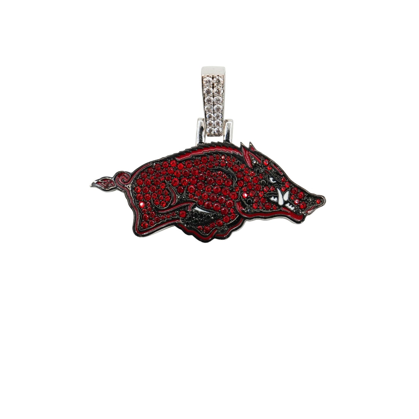 Arkansas Razorbacks Logo in White Gold