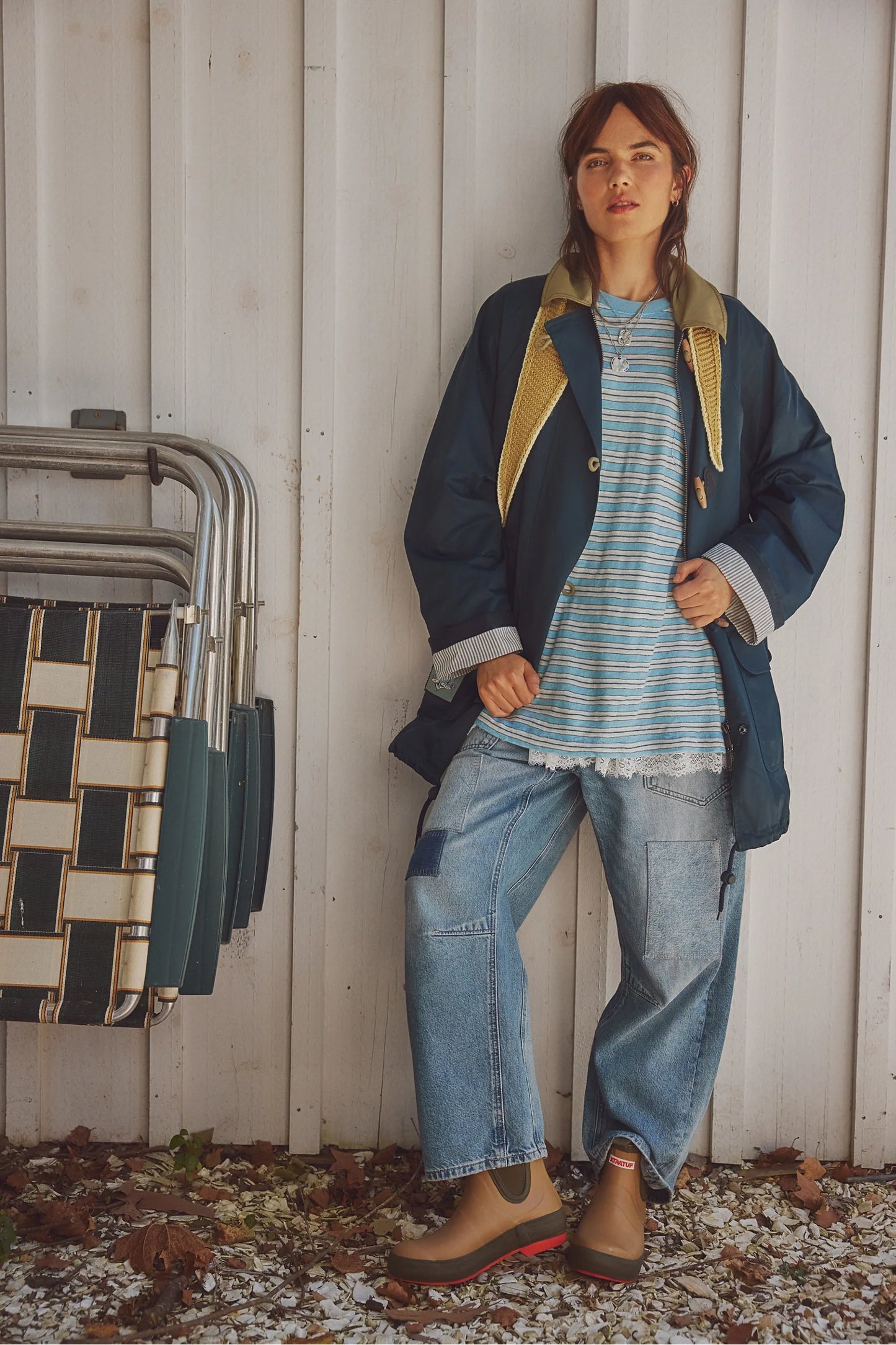 all love stripe pocket tee