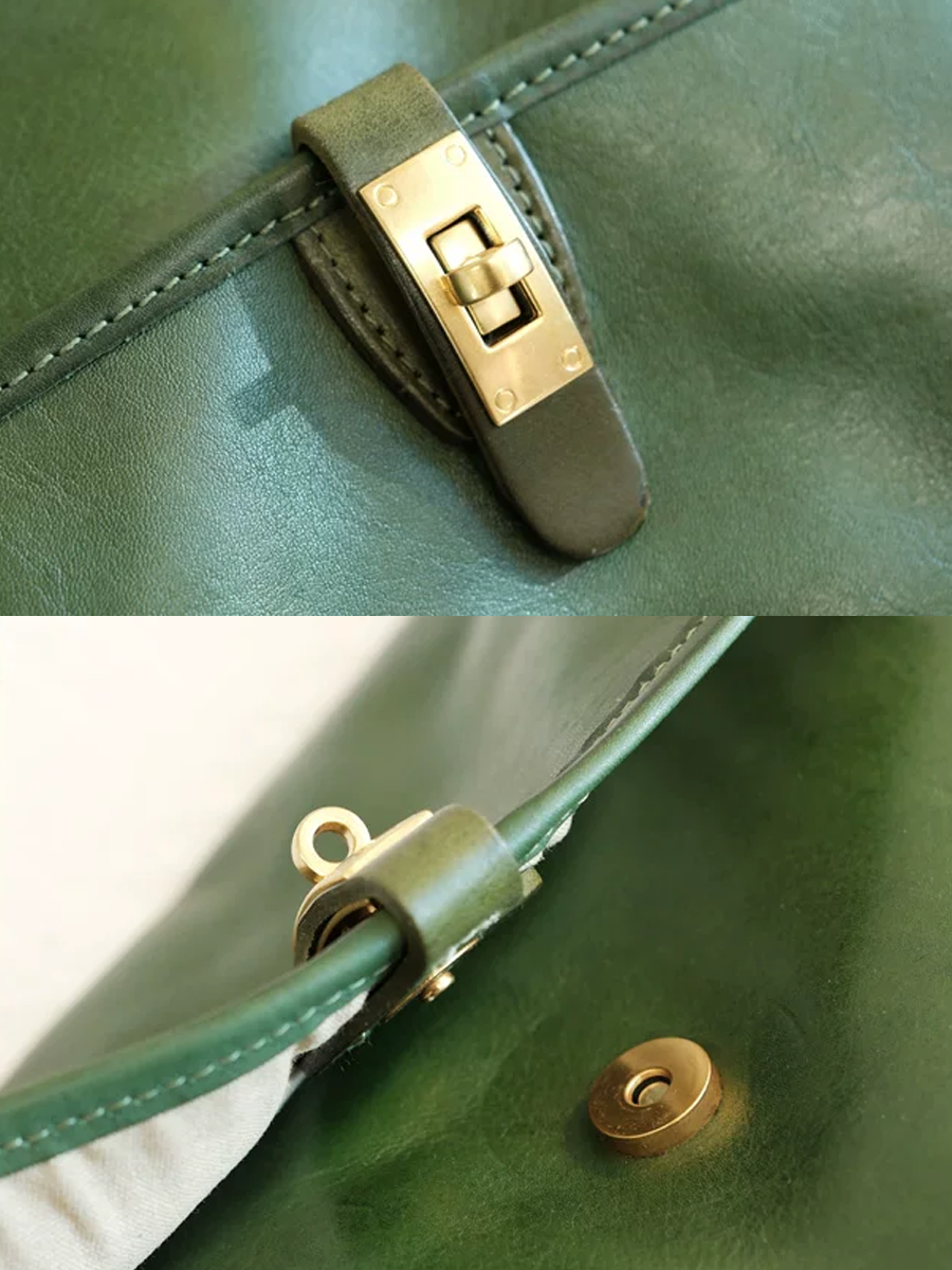復古軟皮斜背包