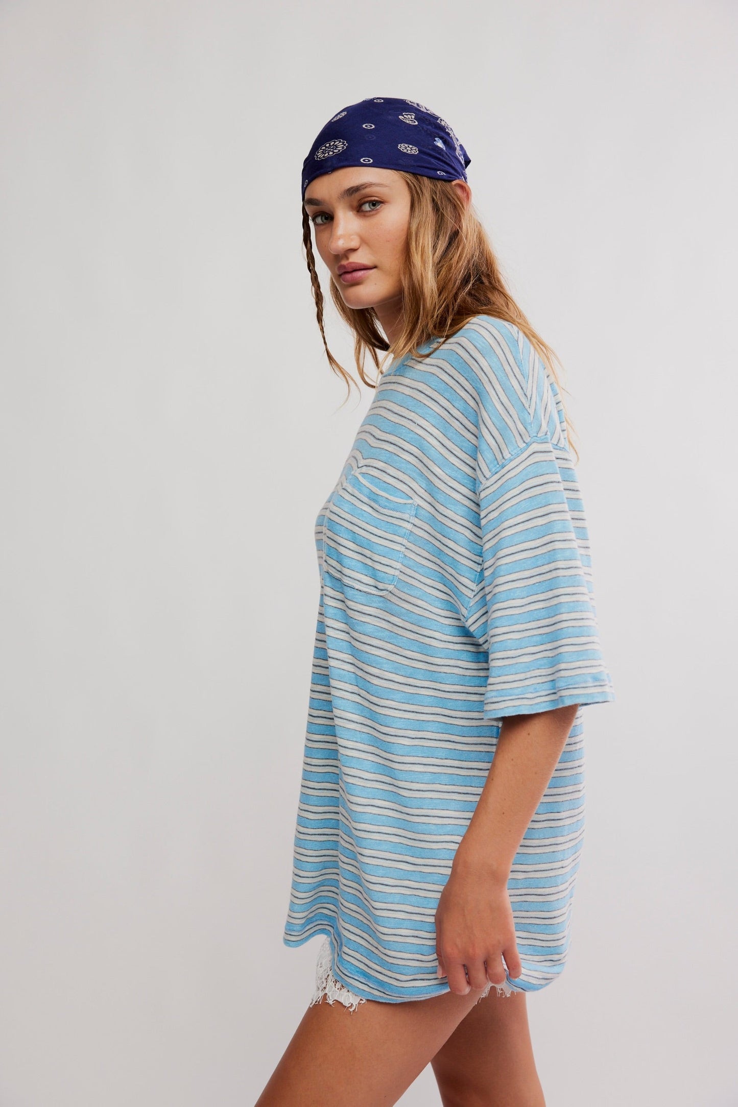 all love stripe pocket tee