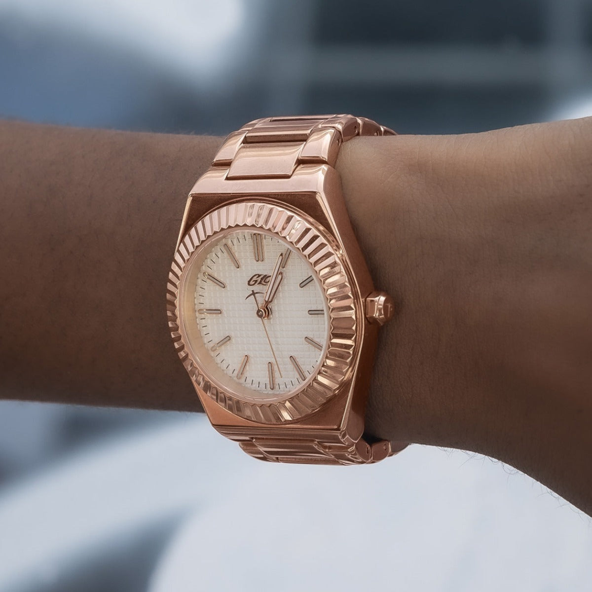 36MM Fluted Bezel Alpha Era in Rose Gold