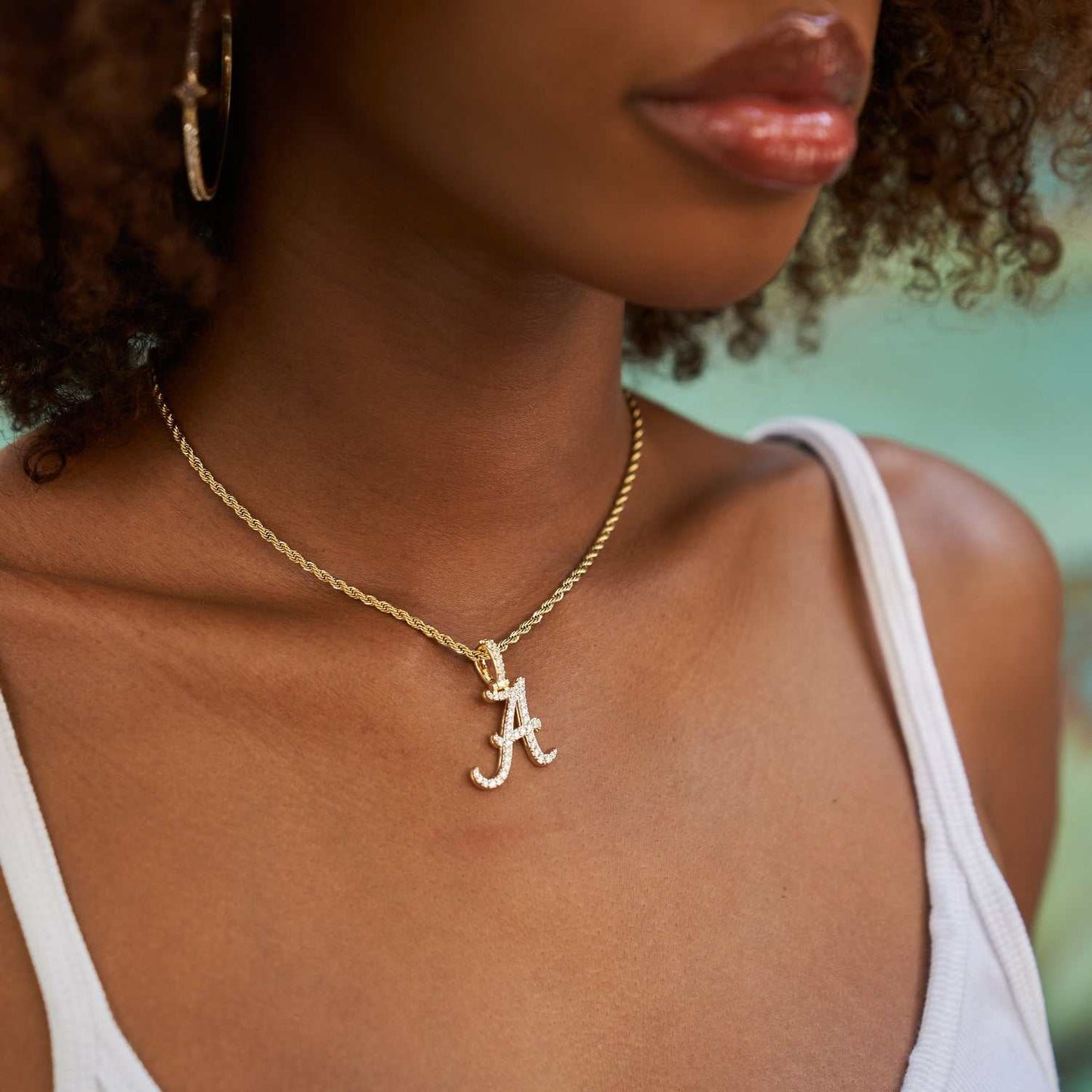 Alabama Crimson Tide Official NCAA Micro Logo Pendant - Yellow Gold