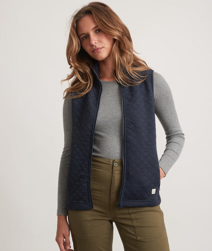Women's Corbet Full Zip Vest in Navy